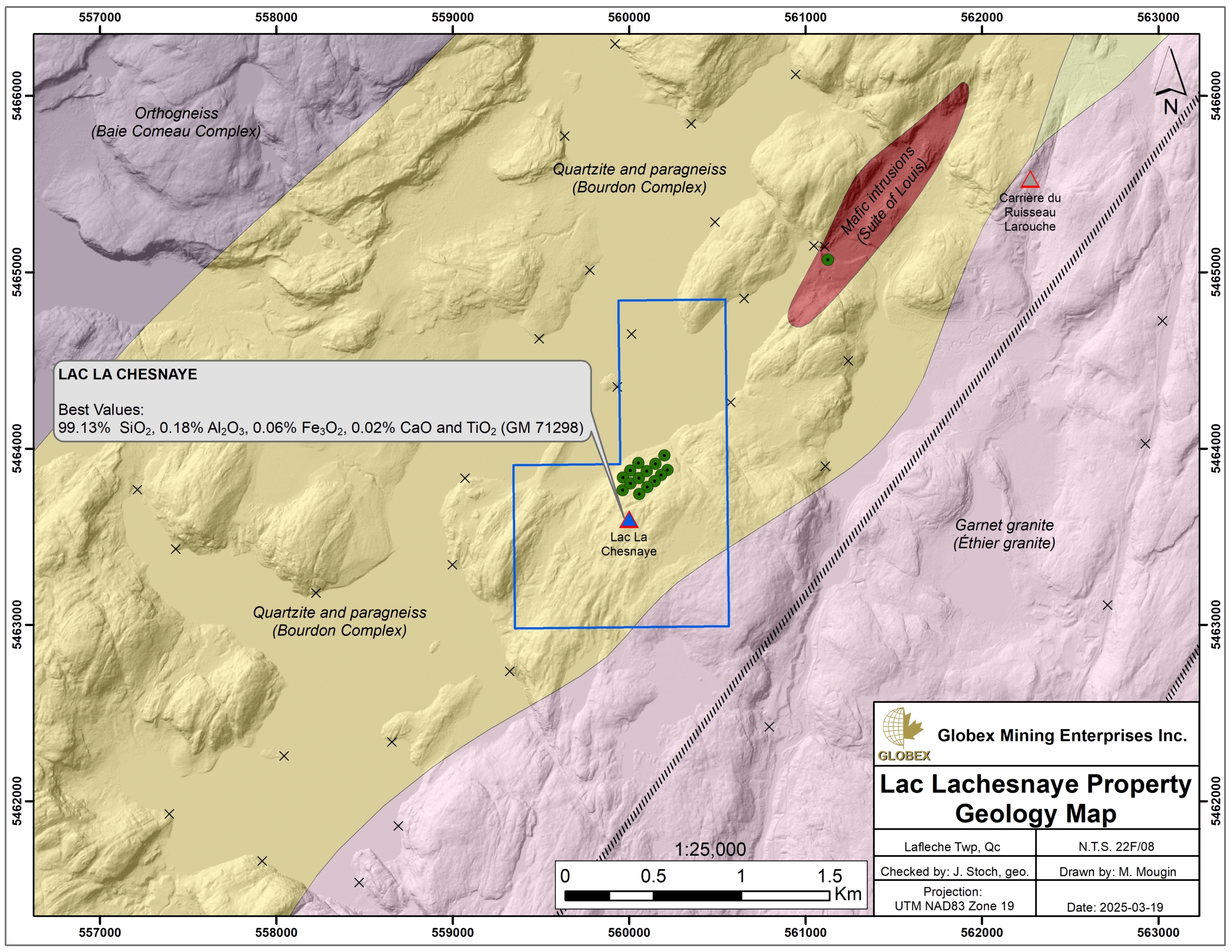 Lac Lachesnaye Geology Map 2025-03-19