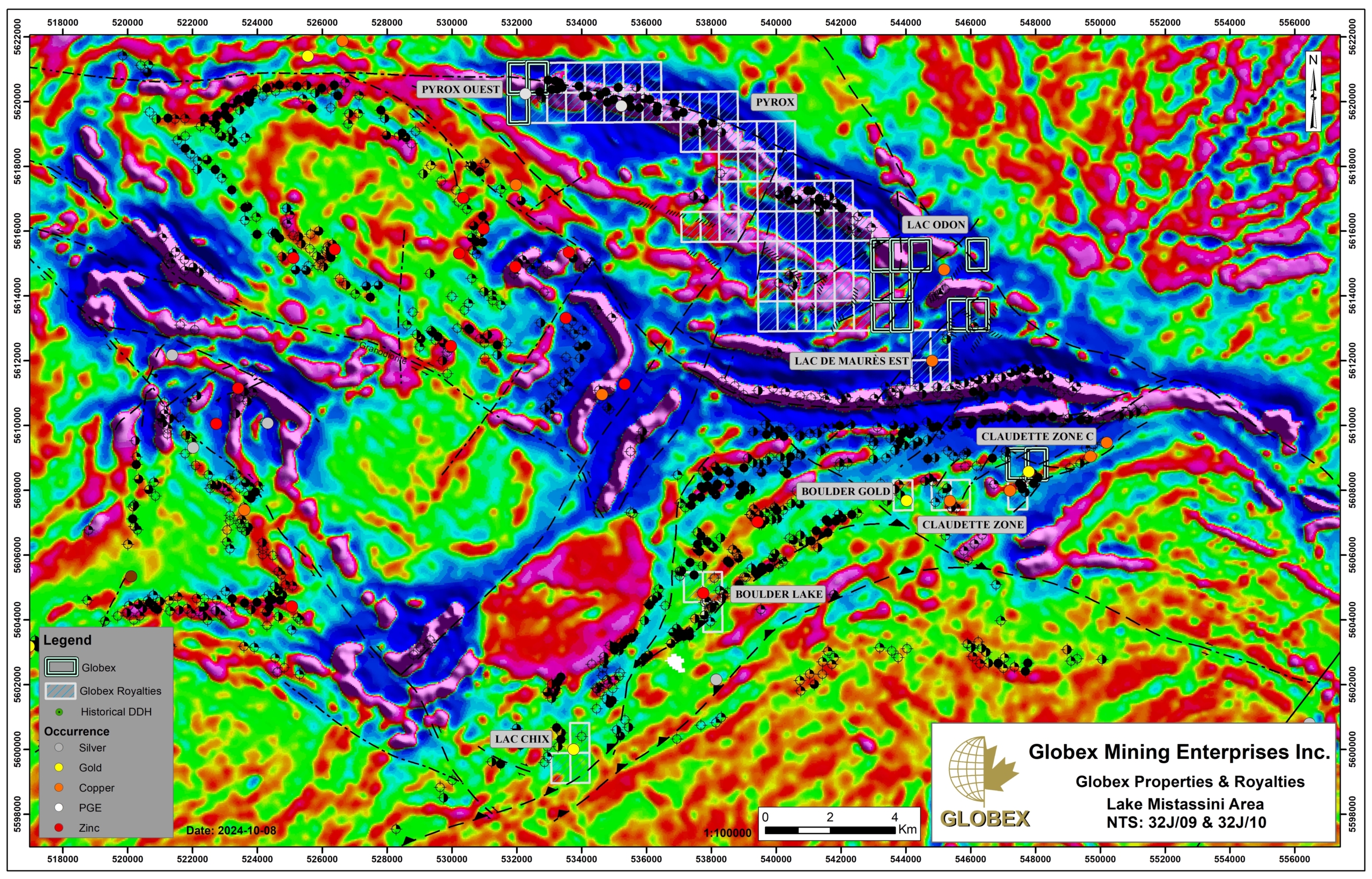 Lake Mistassini Area Vertical Gradient Map_2024-10-08