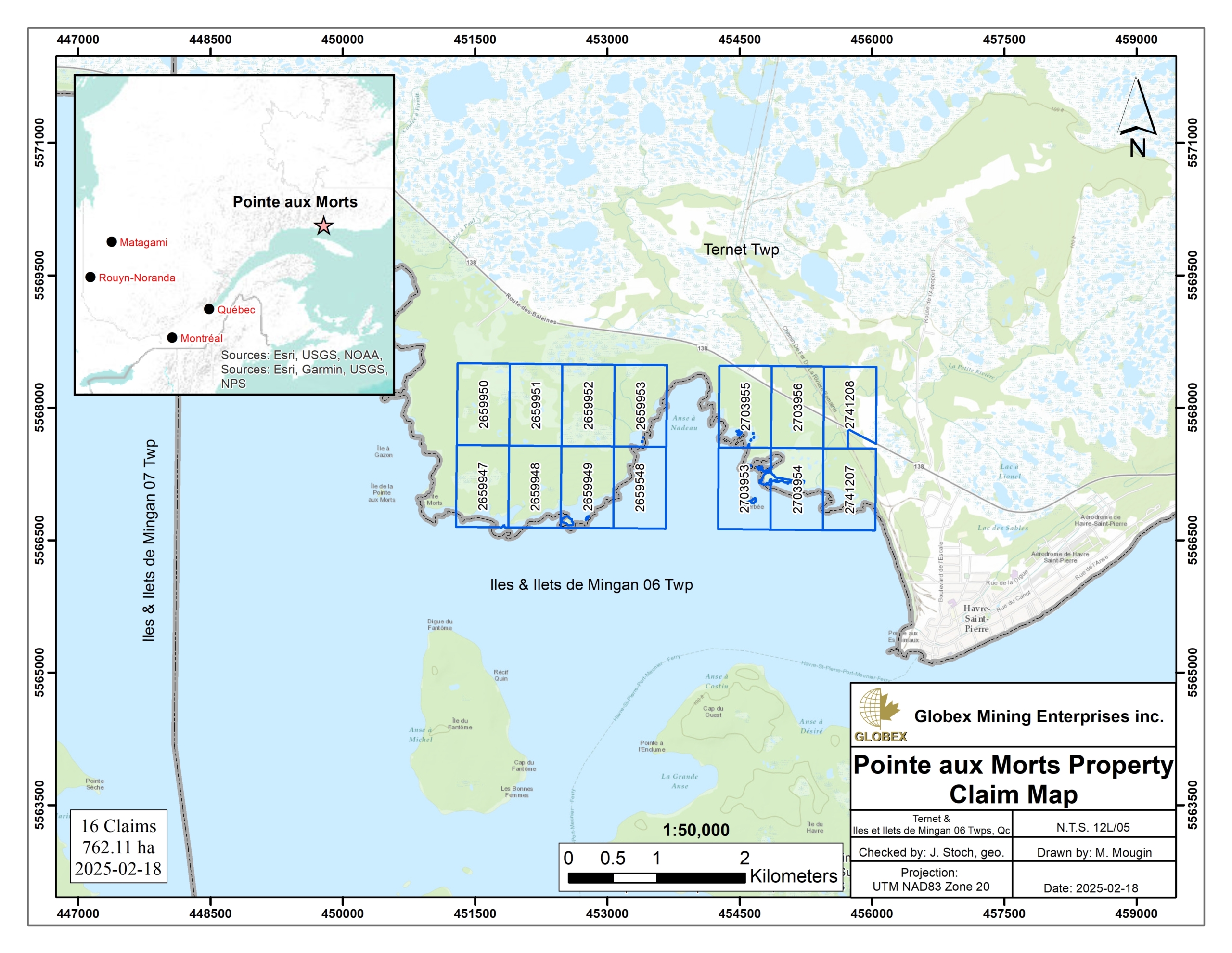 Pointe aux Morts Claim Map 2025-02-18